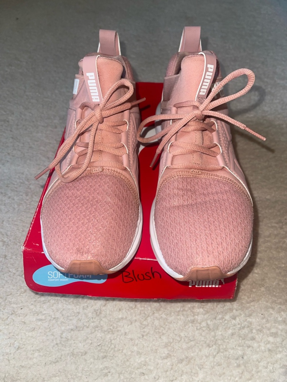 Puma Women's Blush Pink Lace-Up Sneakers